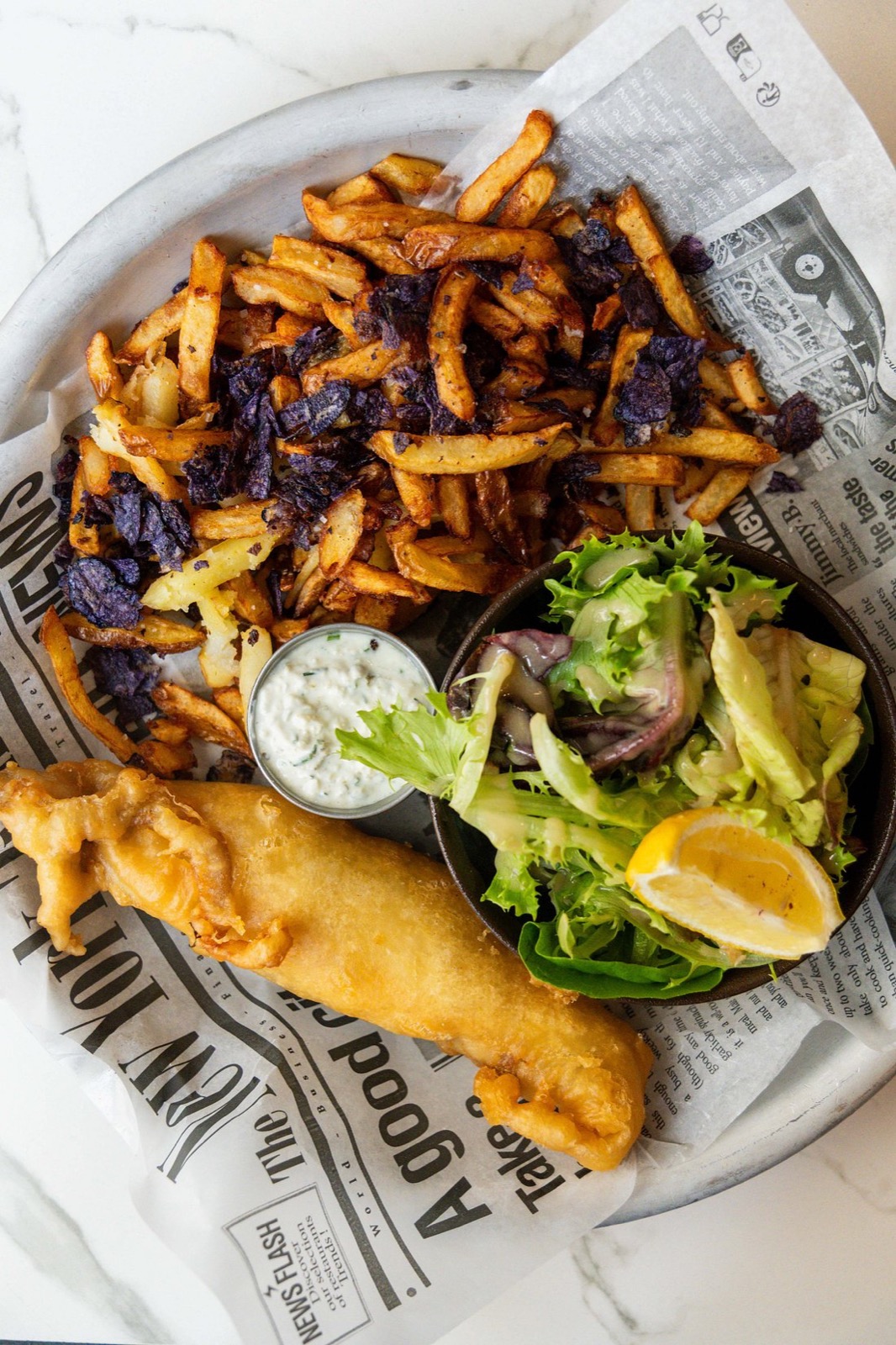 Fish and chips, frites maison